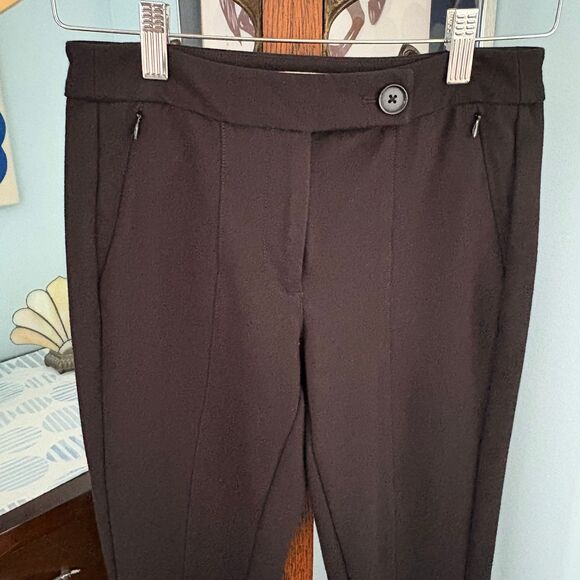 Maeve Anthropologie Ankle-Zip Black Stretch Skinny Pants size 0 - Picture 8 of 14